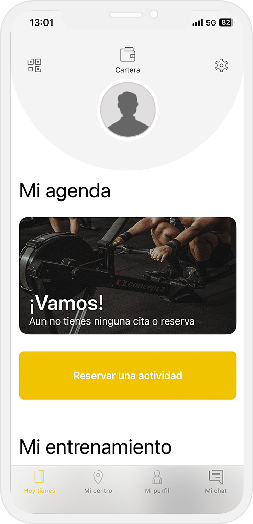 Imagen del apartado de "Mi agenda" de Bfit Ibiza App
